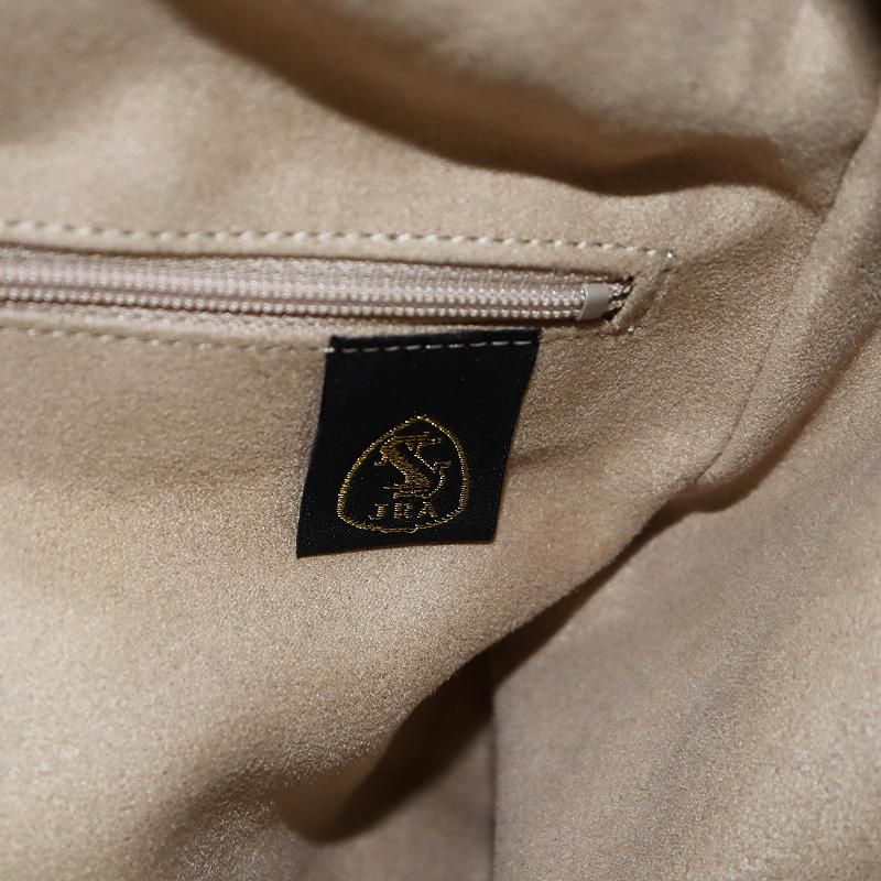 ノーブランド品 ミニボストン ハンドバッグ ロゴ パイソン レザー JRA  