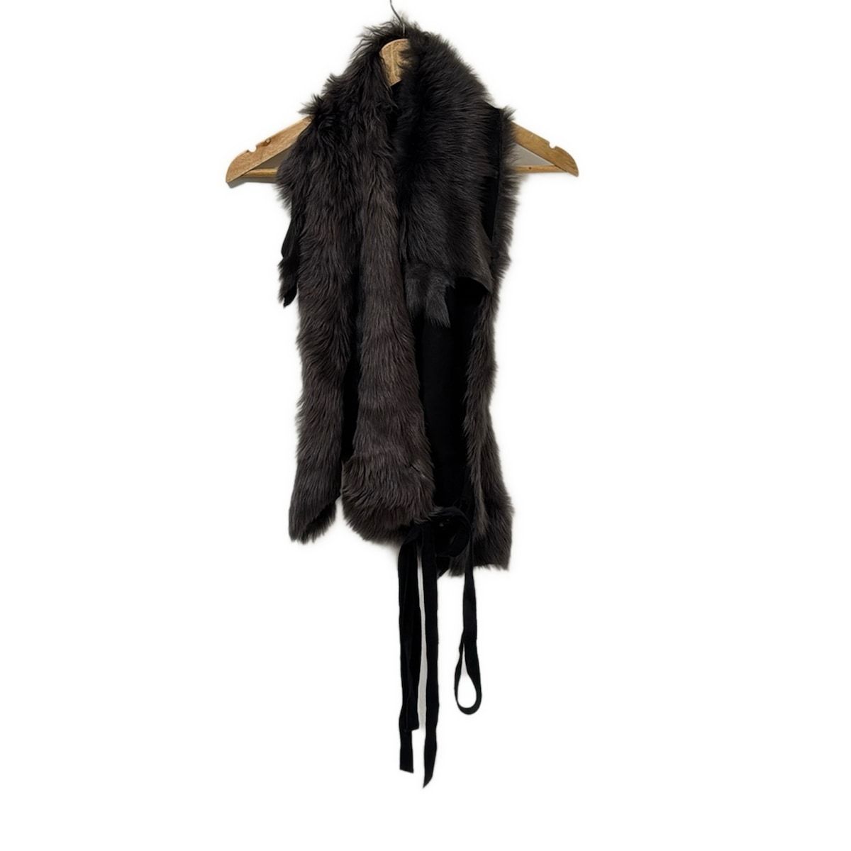 カールドノヒュー Karl Donoghue マフラー ムートン ダークグレー 美品