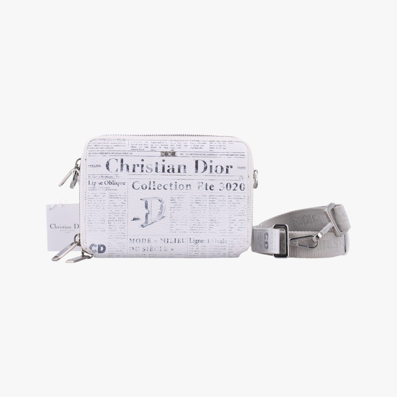 クリスチャンディオールChristian Diorダニエルアーシャム コラボ ニュースペーパー メッセンジャー マルチ レザー 10-BO-1119