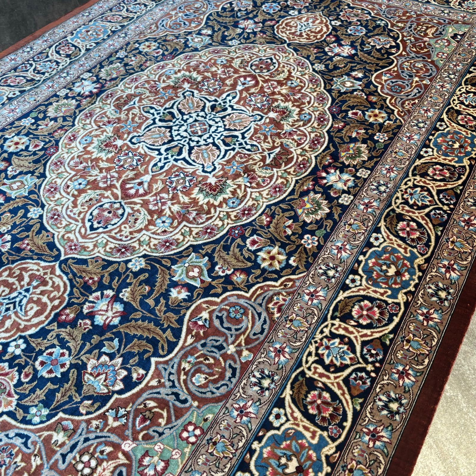 ペルシャ絨毯　クム　シルク 44587 ペルシャ絨毯 クム シルク 78×120 SHANA工房 | じゅうたん