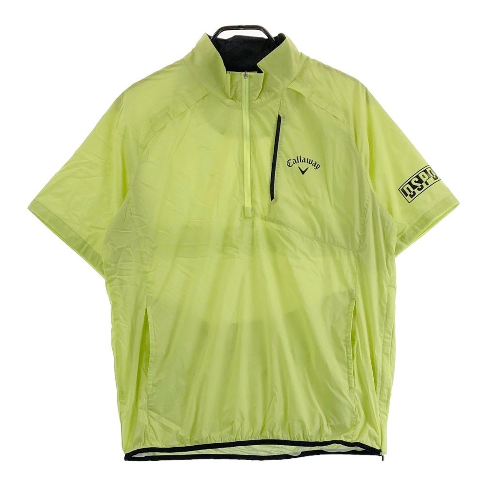 サイズ L CALLAWAY キャロウェイ ハーフジップ 半袖ブルゾン イエロー系 240101527803 ゴルフウェア メンズ ストスト