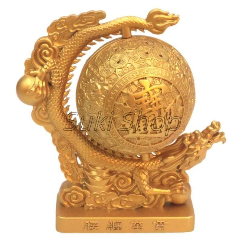 龍　竜　ドラゴン　銅製　金の玉　置物　オブジェ　縁起物　干支　開運　風水 ☆龍・竜・ドラゴン 銅製 金の玉 置物・オブジェ・インテリア