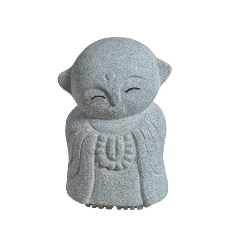 サンソー かわいい 癒しのお地蔵さん 置物 みかげ石 H15.0cm W9.5cm D7.0cm 1.7kg GZ48