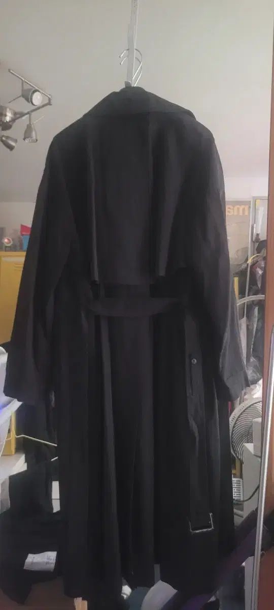 SYSTEM システム ルーズフィット トレンチコート 黒