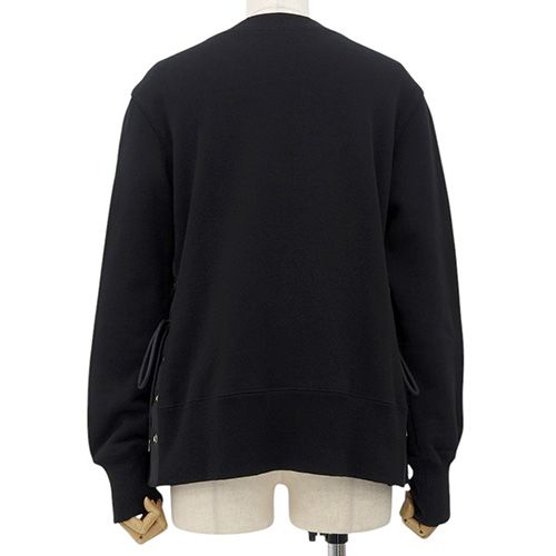 【美品】sacai サカイレイヤードデザイン スウェットトップス サイズ1 Sacai(サカイ) サイド編み込み スウェット トップス アパレル