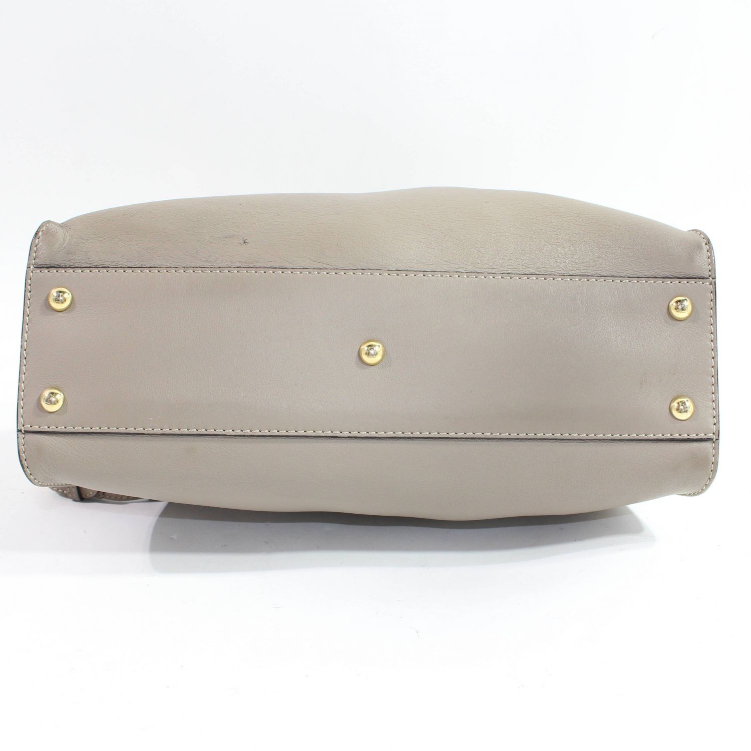 FENDI ピーカブー　レギュラー レザー ハンドバッグ ベージュ 中古】 Fendi フェンディ 8BN290 ピーカブーレギュラー レザー