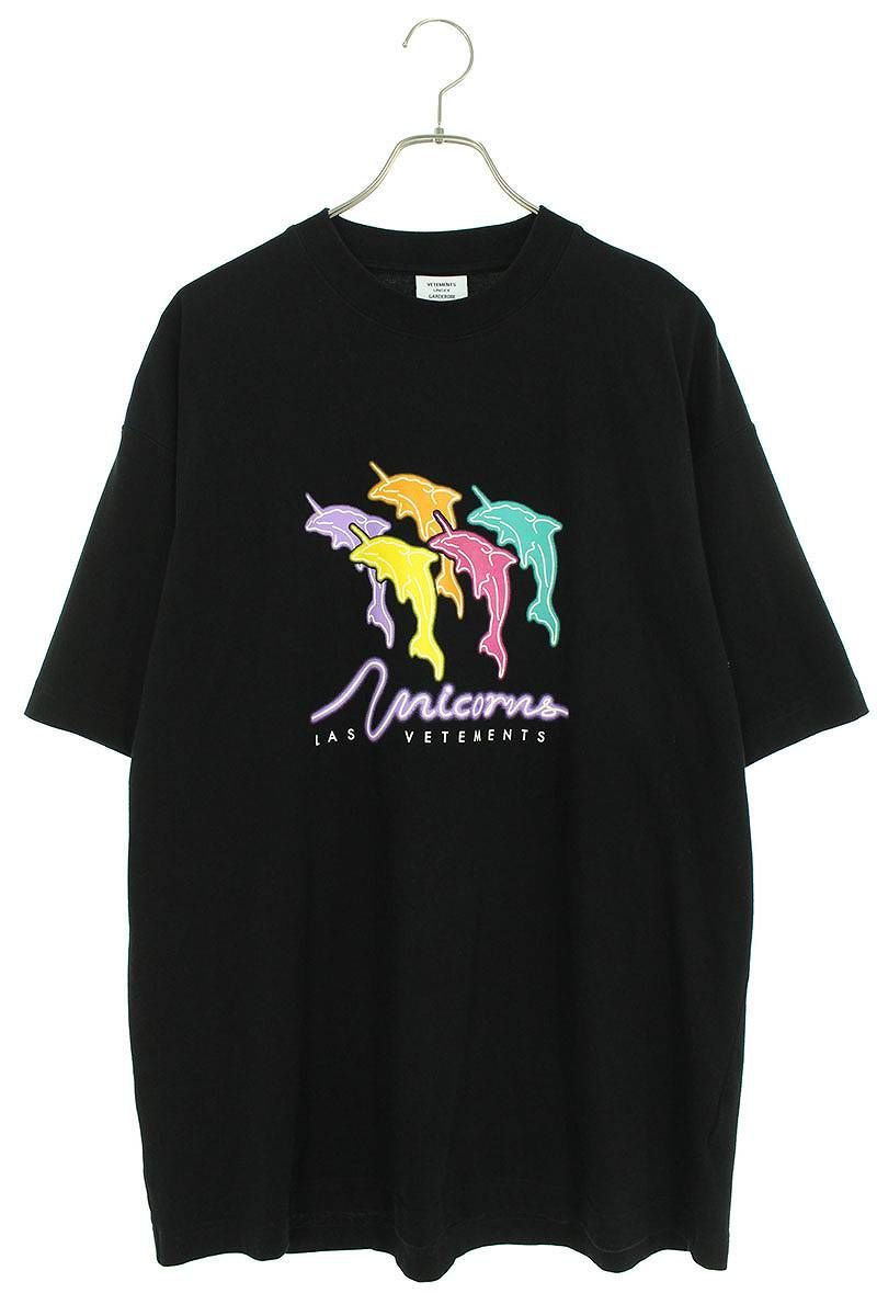 ヴェトモン 22AW UA53TR190B ドルフィンユニコーンプリントTシャツ ...