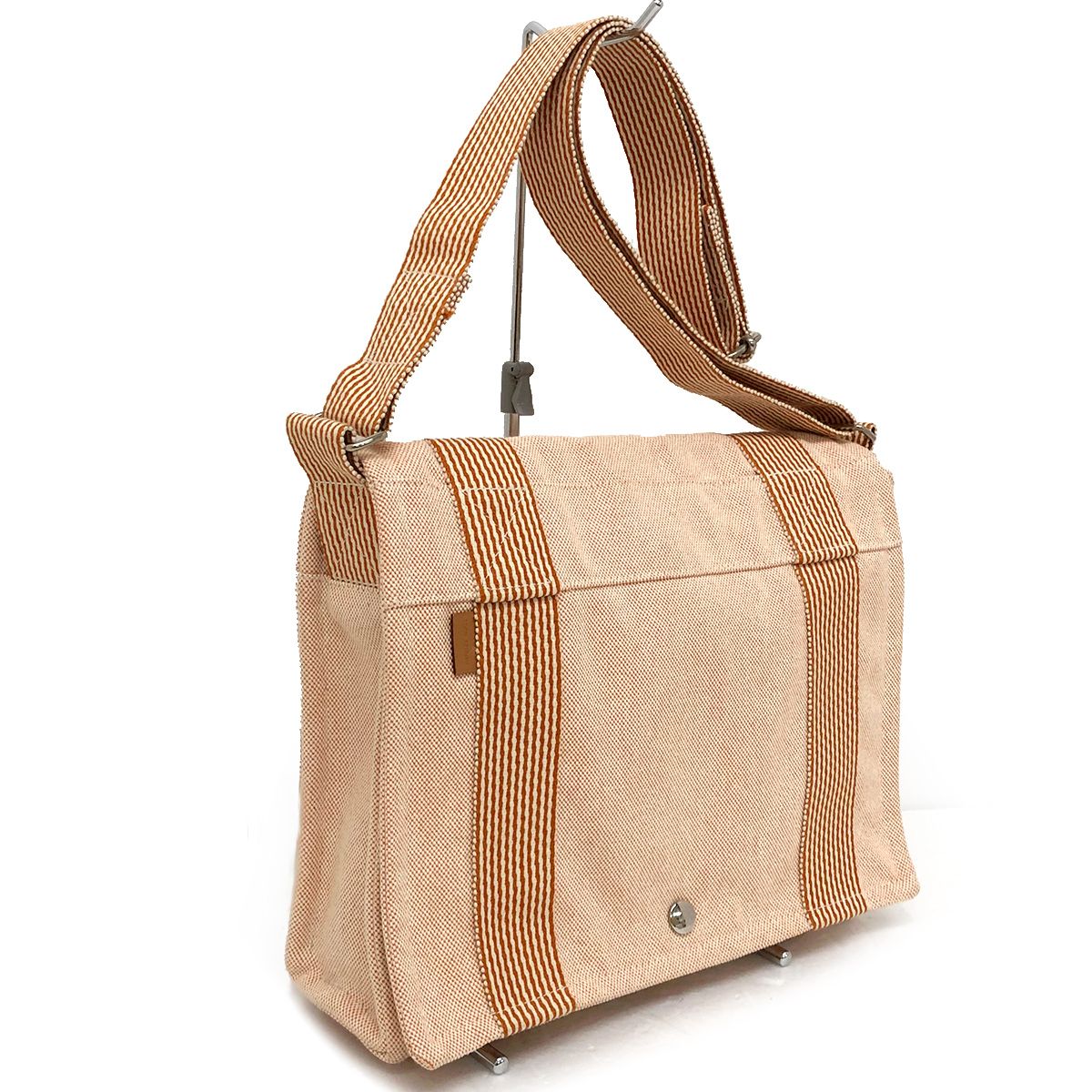 エルメス HERMES ショルダーバッグ ニューフールトゥバサスPM キャンバス アイボリー×黒 バッグ HERMES エルメス ニューフールトゥ バサスPM ショルダーバッグ