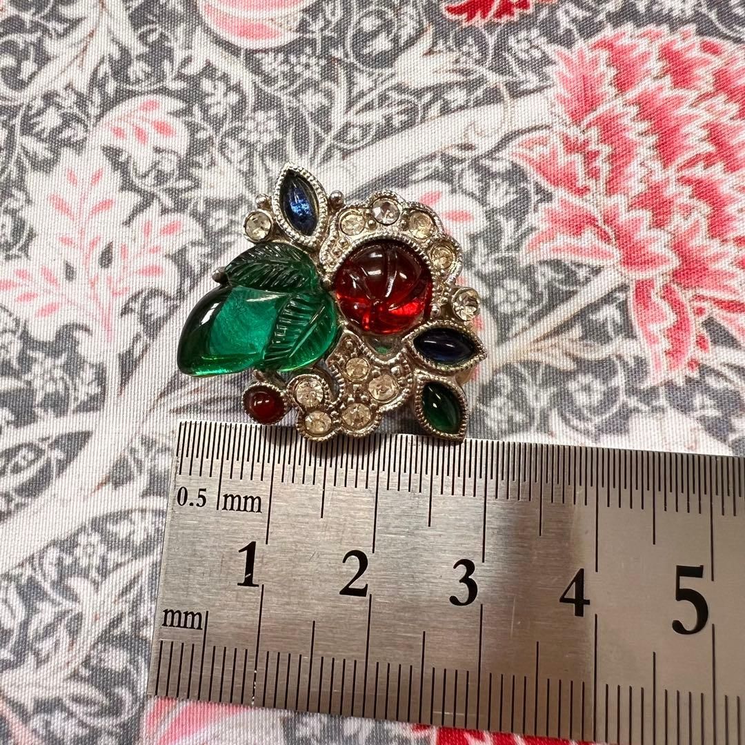 OLD Givenchy ヴィンテージイヤリング 片方片耳のみ シルバー ストーン ジバンシー