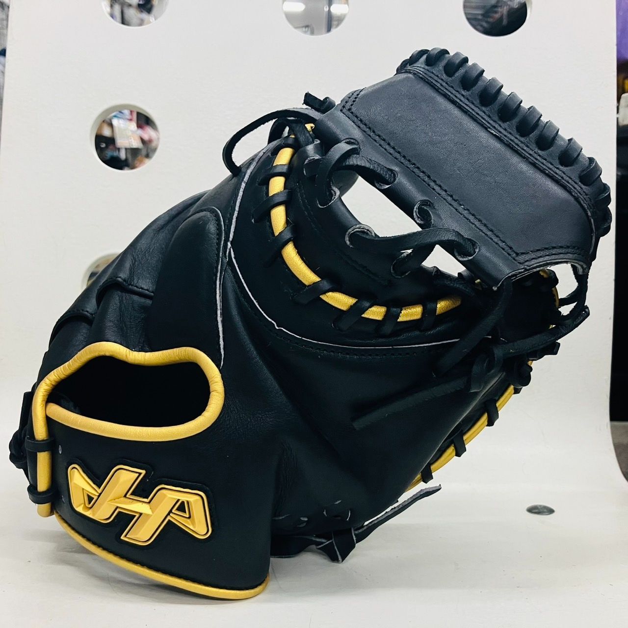 ハタケヤマ　HATAKEYAMA　PRO-SH19GS　軟式用　捕手用　キャッチャーミット　ポケット浅め　巨人・甲斐拓也モデル　湯もみ型付け済み
