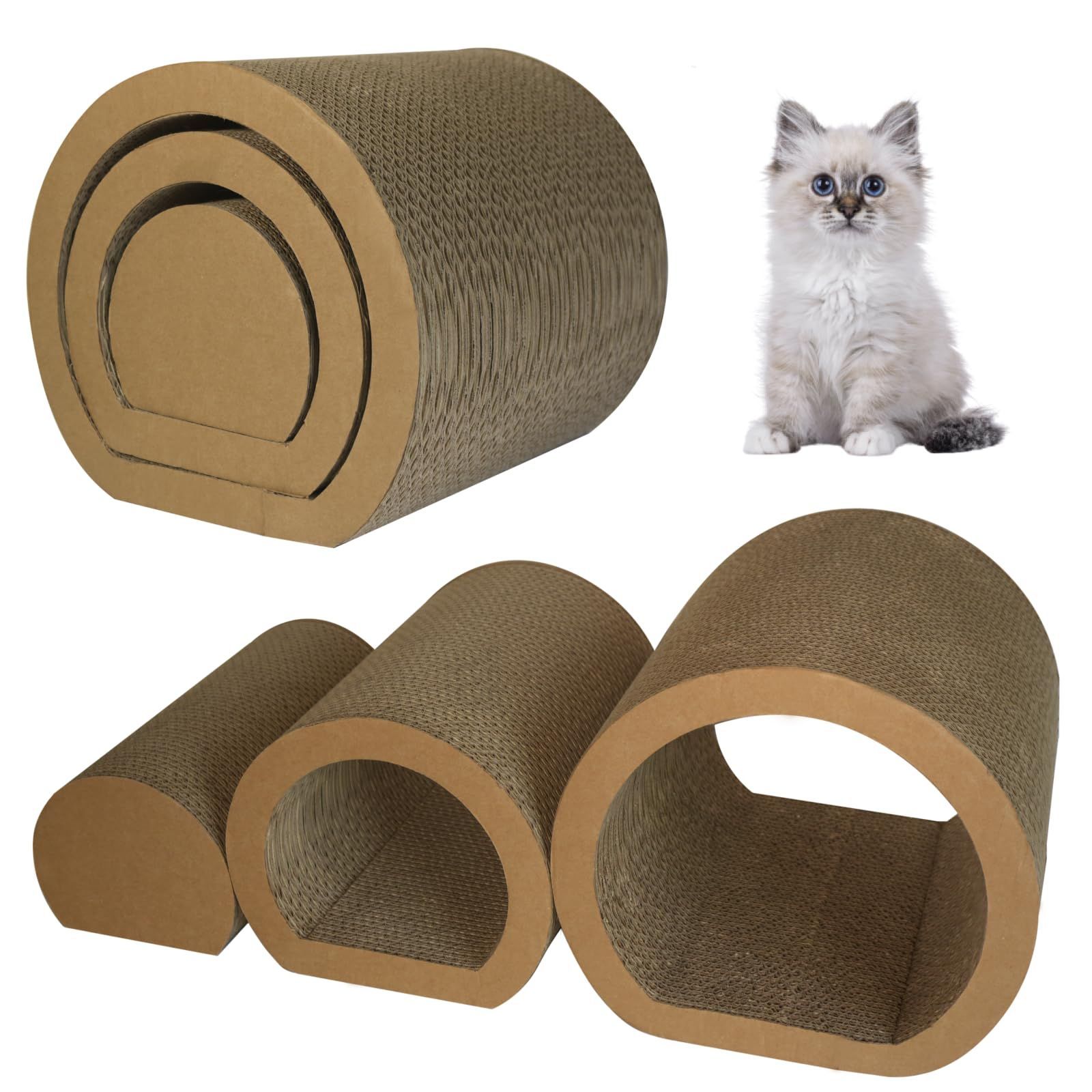 数量 獣医師監修 猫トンネル 大型 おしゃれ 折りたたみ式 3個セット 多頭飼い対応 爪とぎ付き 運動不足解消 ストレス発散 隠れ家 トンネル型 キャットトンネル 爪とぎ 爪とぎしやすい インテリアに馴染む ナチュラルデザイン 段ボール 削り
