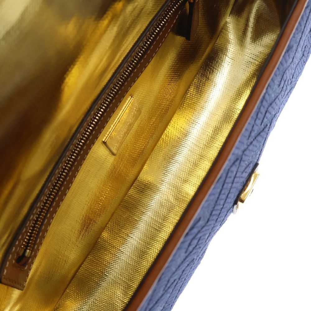 FENDI (フェンディ) ズッカ マンマバケット 2WAYバック ブルー  