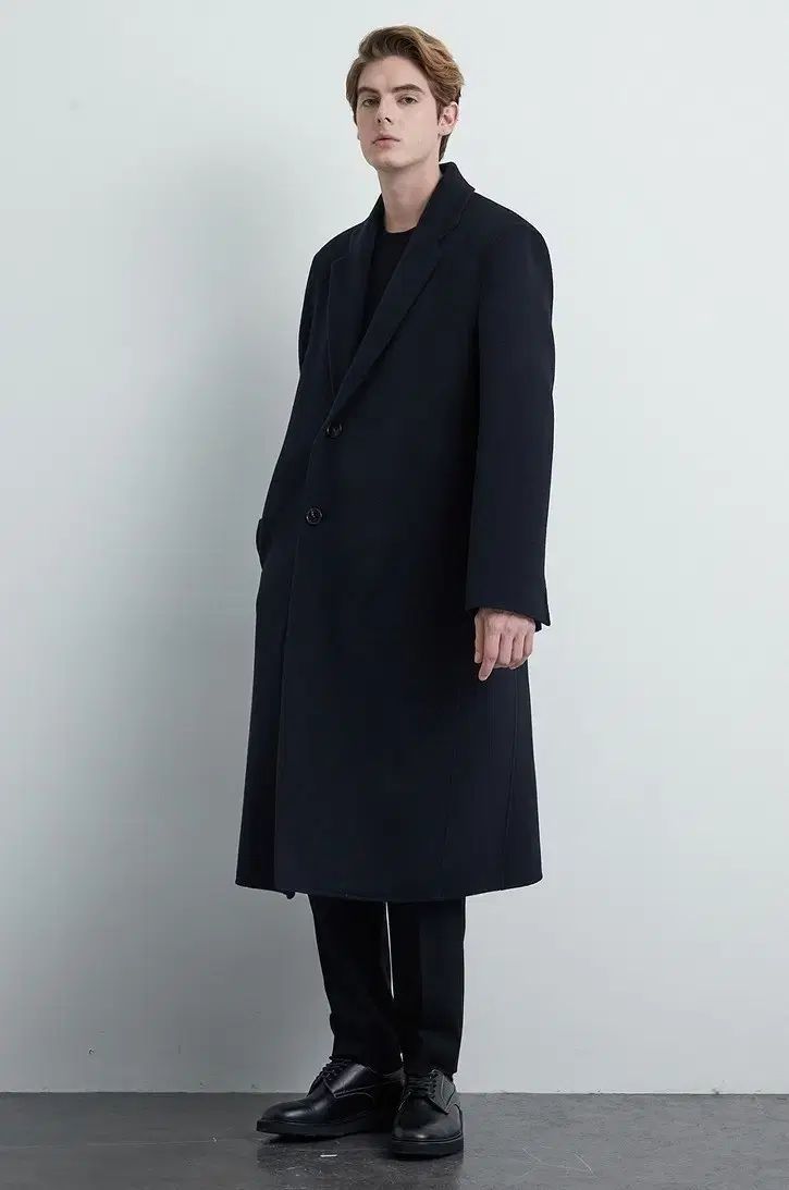 TIME HOMME カシミア ブレンド シングルコート 105 ダークネイビー