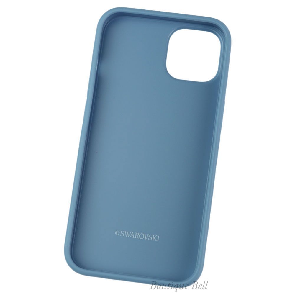 【スワロフスキー】クリスタル iPhone13 iPhone14ケース Blue Swarovski】スワロフスキー クリスタル iPhone13 iPhone14