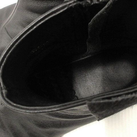 センソユニコ購入　美品　黒本革シューズ　23.5 SHOO IN SHOE】定番 究極のベーシック オールレザースニーカー