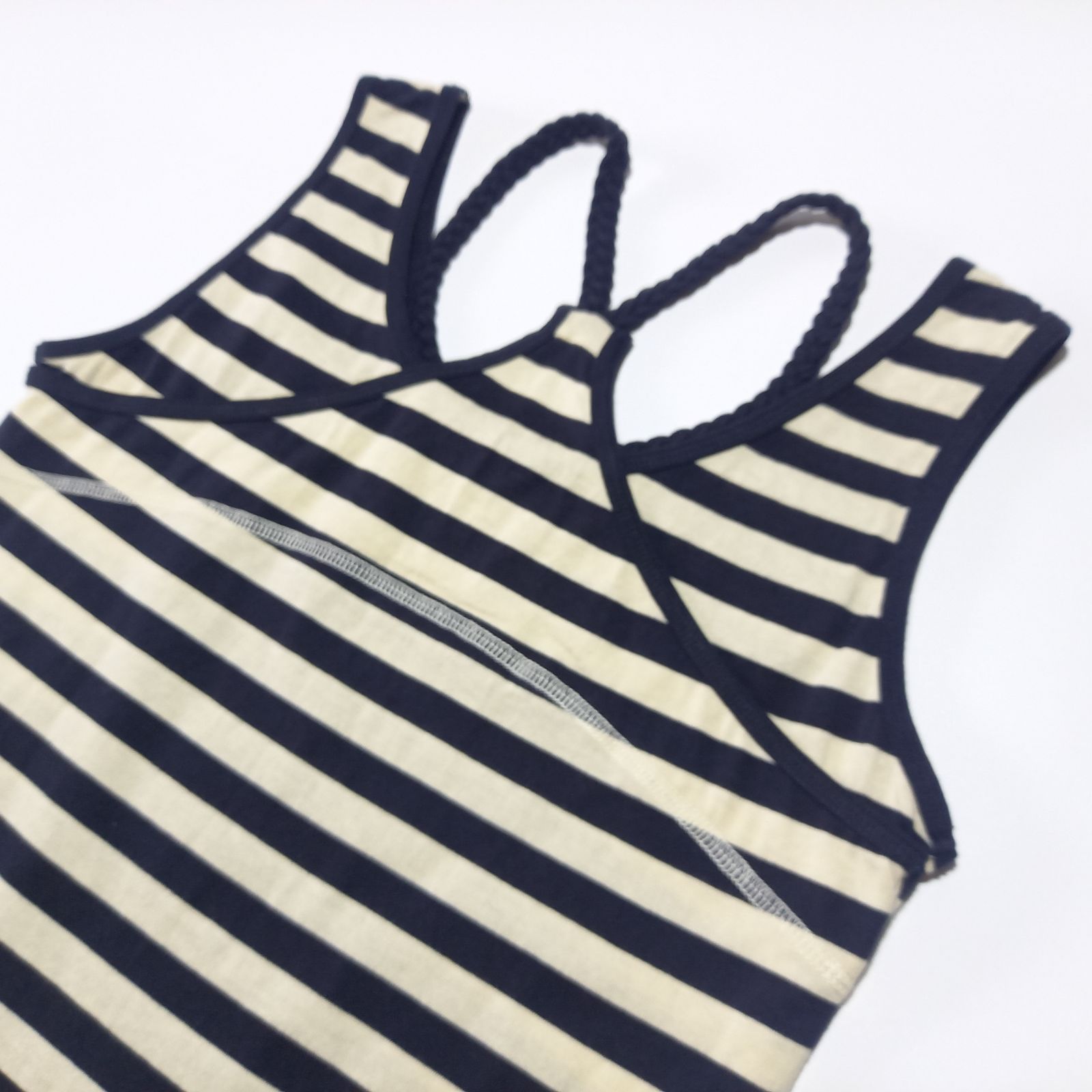 バーバリー ブルーレーベル ボーダー タンクトップ ネイビー 38