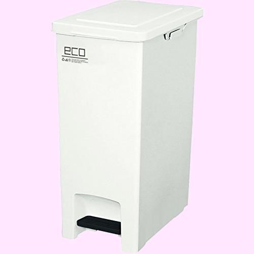 Color:オフホワイト_Size:45L_Style:ノーマル アスベル フタ付きゴミ箱 エバンペダル45SD 軽いペダル 45L 白 衛生的 A6324