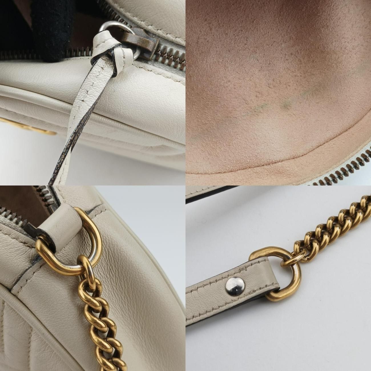 グッチGucciGGマーモントホワイトレザー550154I029921755