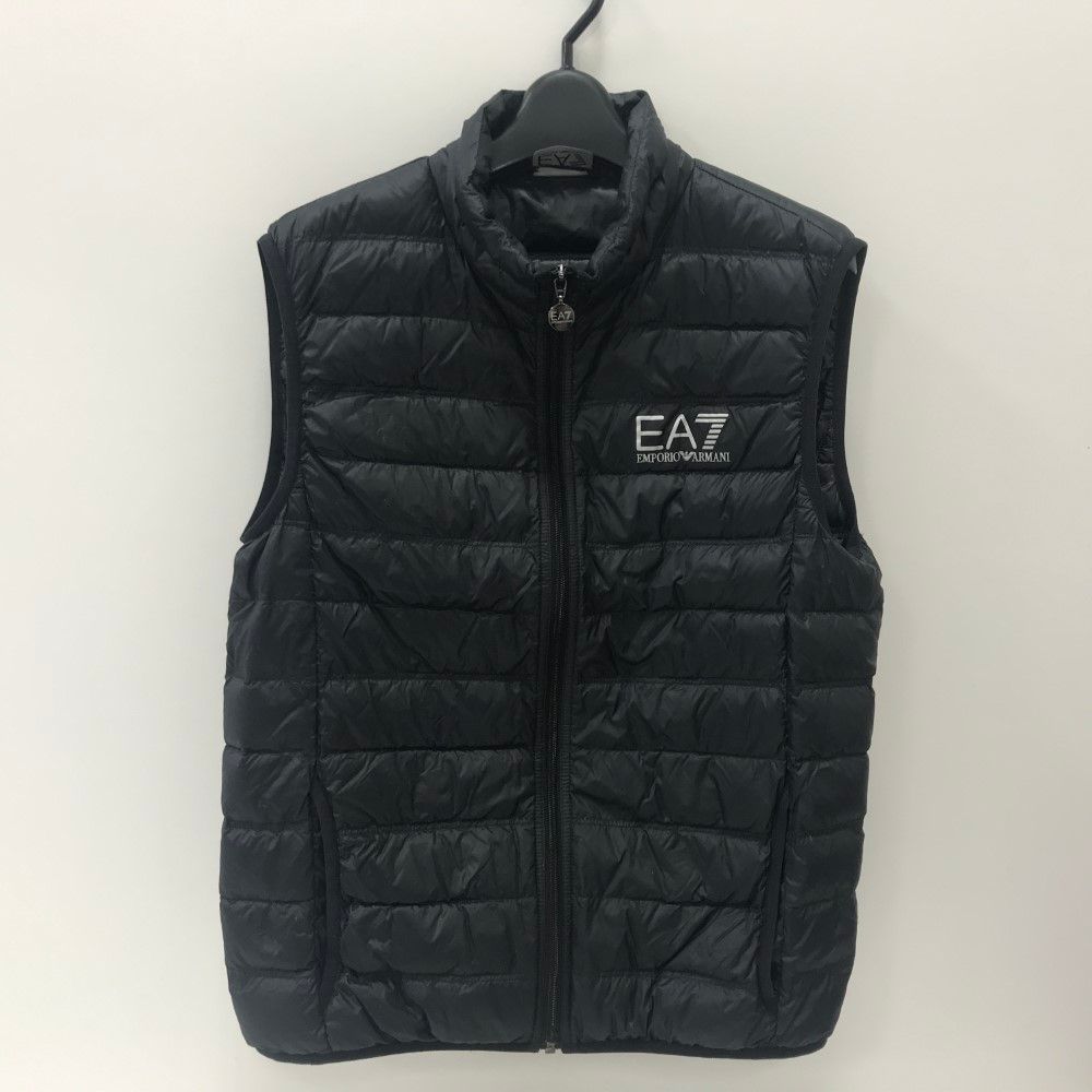 07w17398 EA7 EMPORIO ARMANI イーエーセブン　エンポリオアルマーニ　黒　ブラック  ダウンベスト  【中古品】