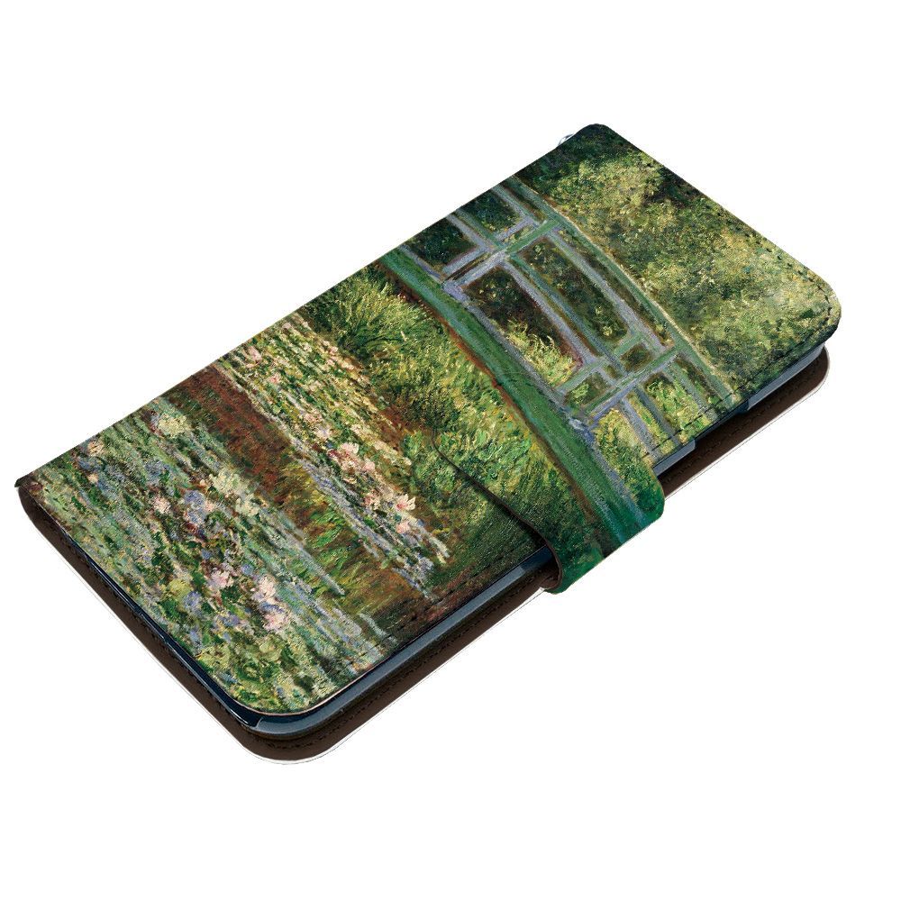 クロード・モネ Pixel 10a ケース 手帳型 スマホケース [デザイン:6.日本の歩道橋/マグネットハンドあり] 絵画 名画 グッズ Pixel 10a