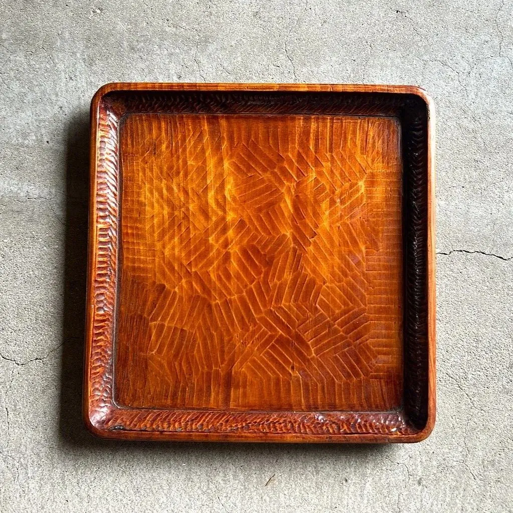 讃岐彫 四方盆 五客 小盆 お盆 木製漆器 84 讃岐彫 四方盆 五客 小盆 お盆 木製漆器 84