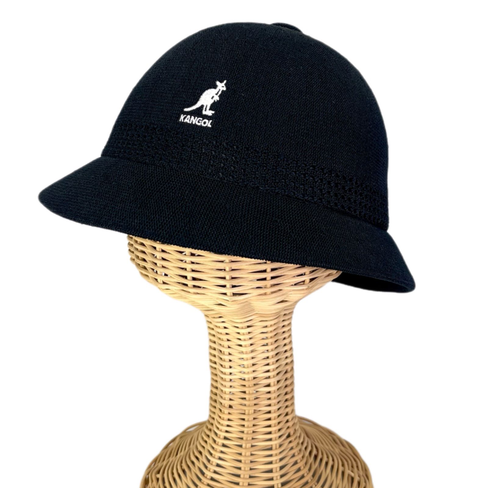 SALE‼️KANGOL ベル型ハット メッシュ素材 Black XLサイズ - ハット