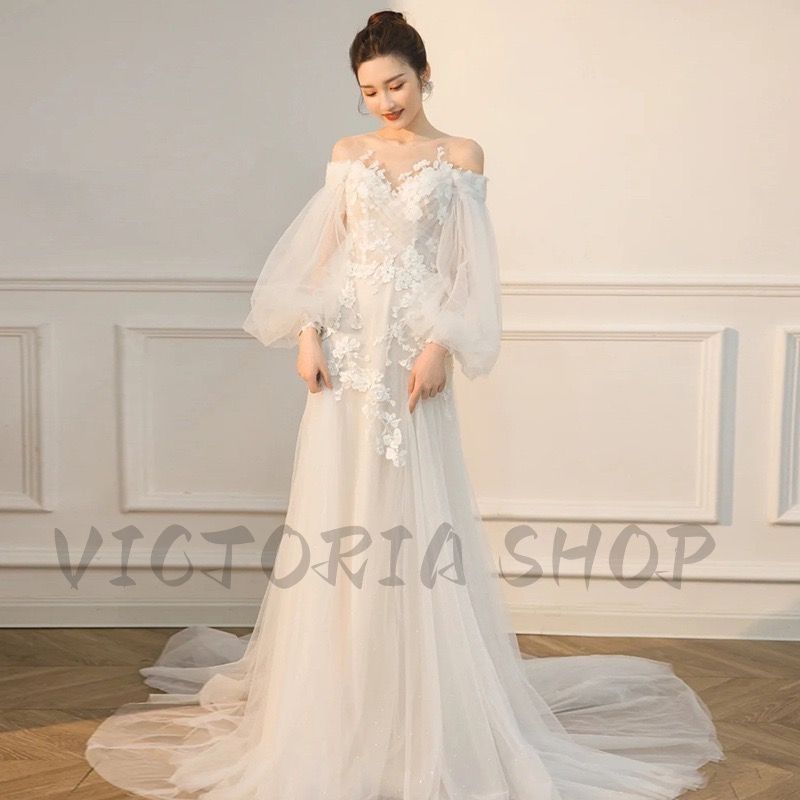 ボリュームスリーブ刺繍