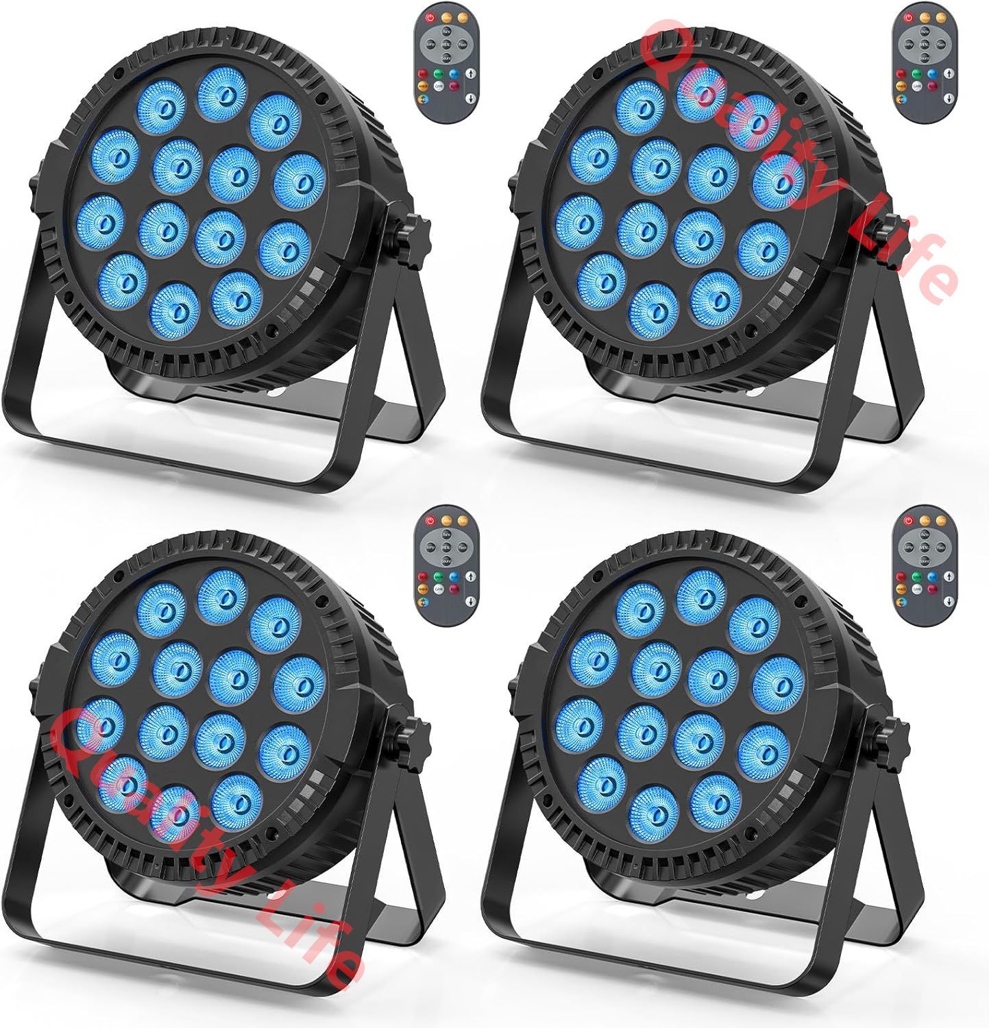 4個セット14LEDx6W ステージライト LED舞台照明 リモコン付き