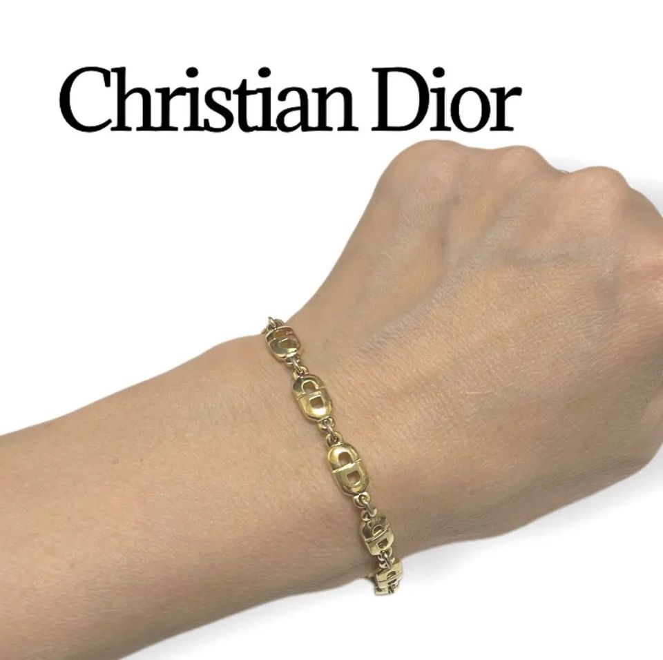 美品】クリスチャン ディオール Christian Dior CD ロゴ チェーン