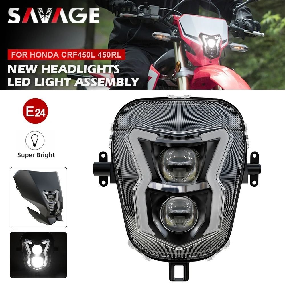 LED ヘッドライト アセンブリ HONDA ホンダ CRF450L プラスチック アルミ