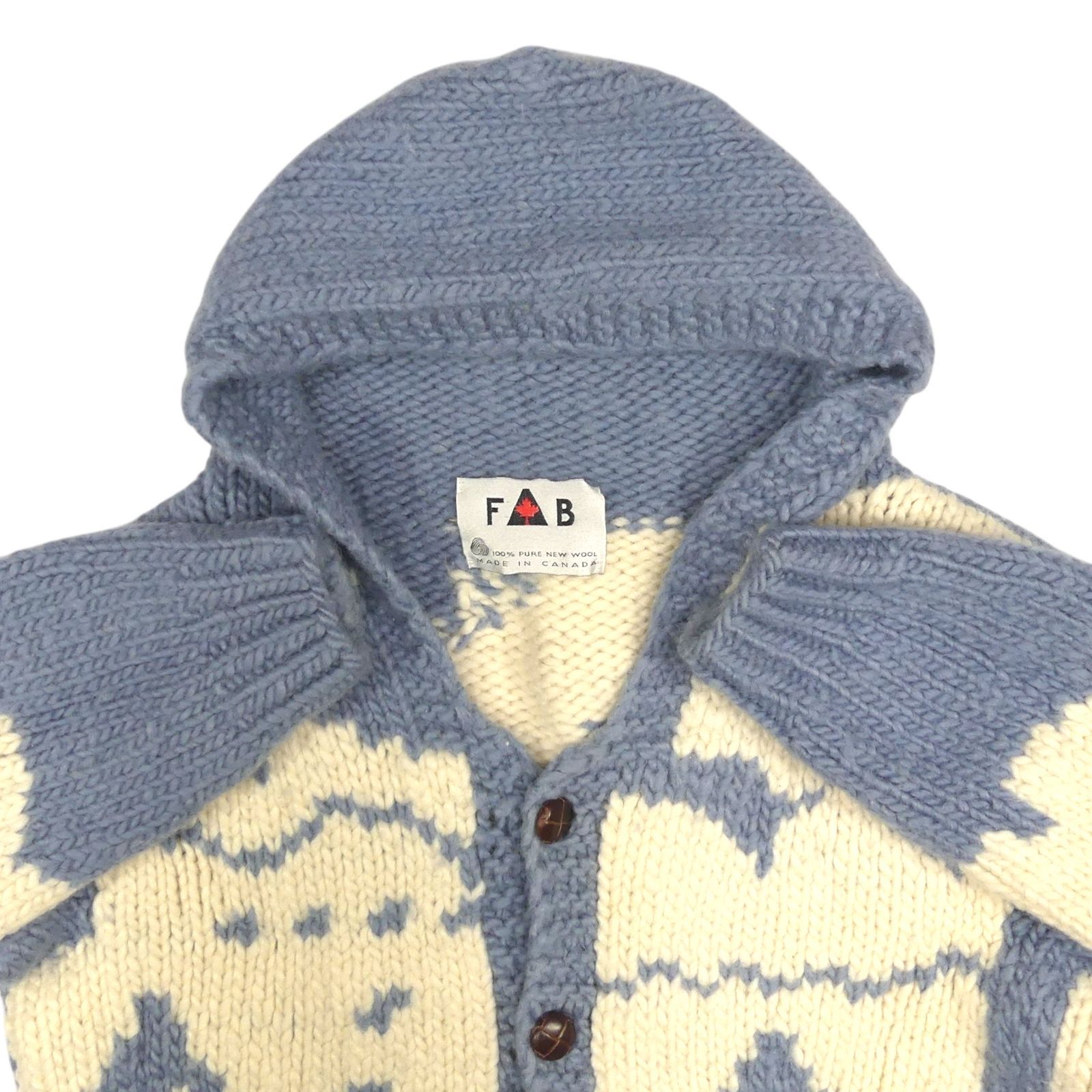 FAB エフエービー カウチン セーター ニット カナダ XXL 古着 シロクマ