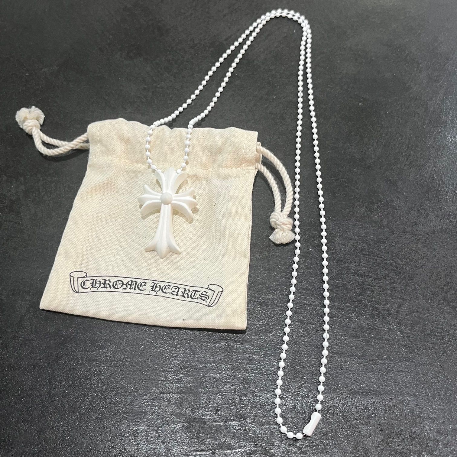 CHROME HEARTS CHクロス ラバーネックレス クロムハーツ レッド CHROME