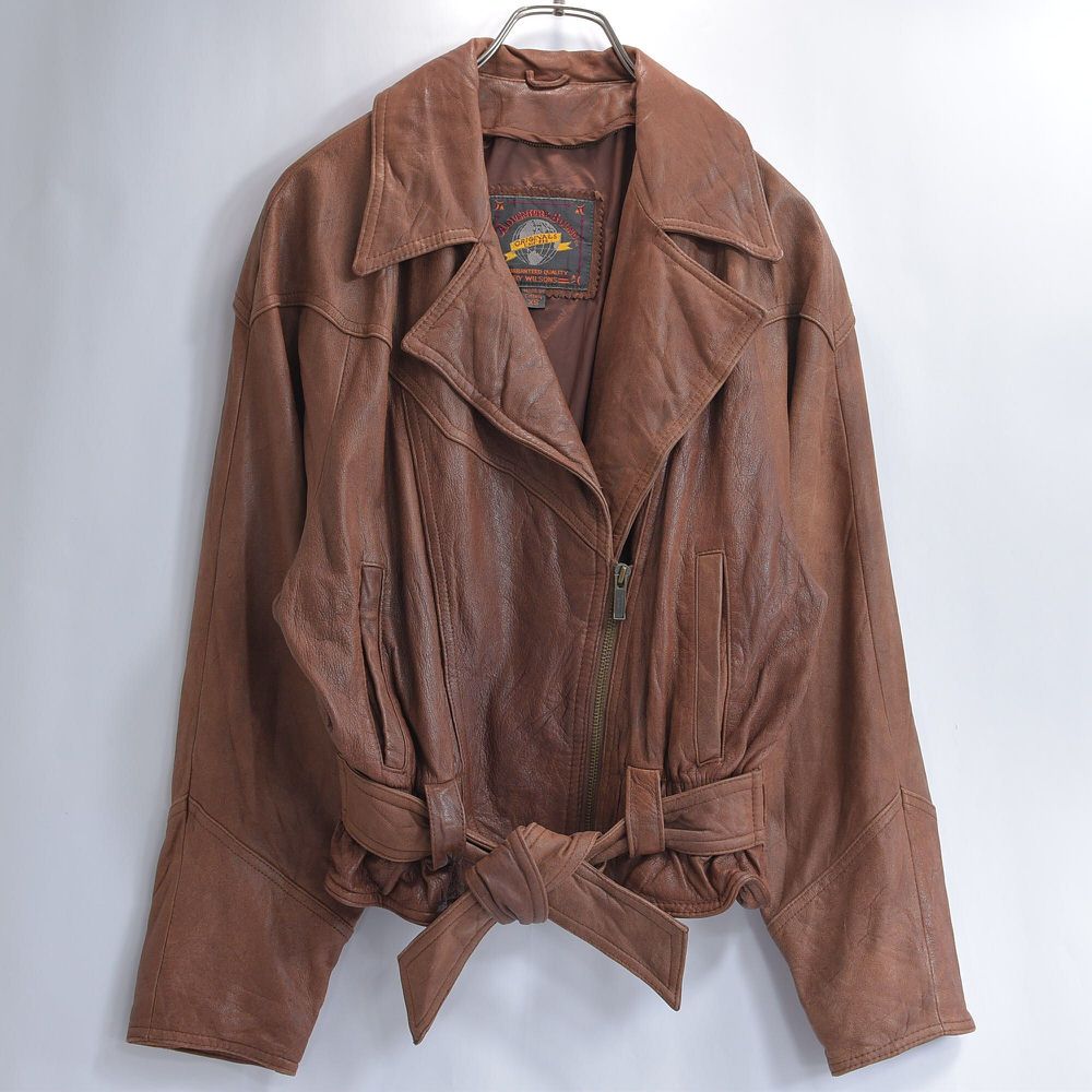 70～80s ADVENTURE BOUND by WILSONS ダブルブレスト デザイン レザー  