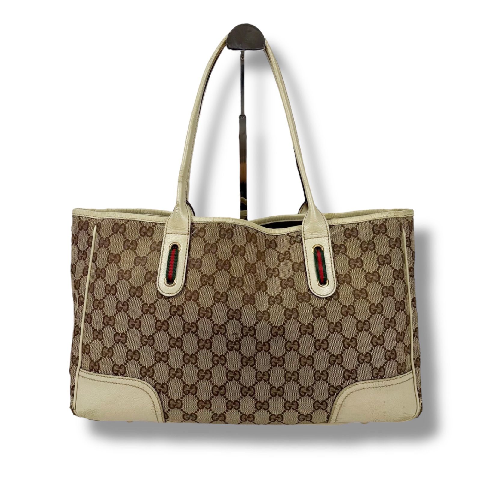 グッチ GUCCI トートバッグ シェリーライン リボン GGキャンバス