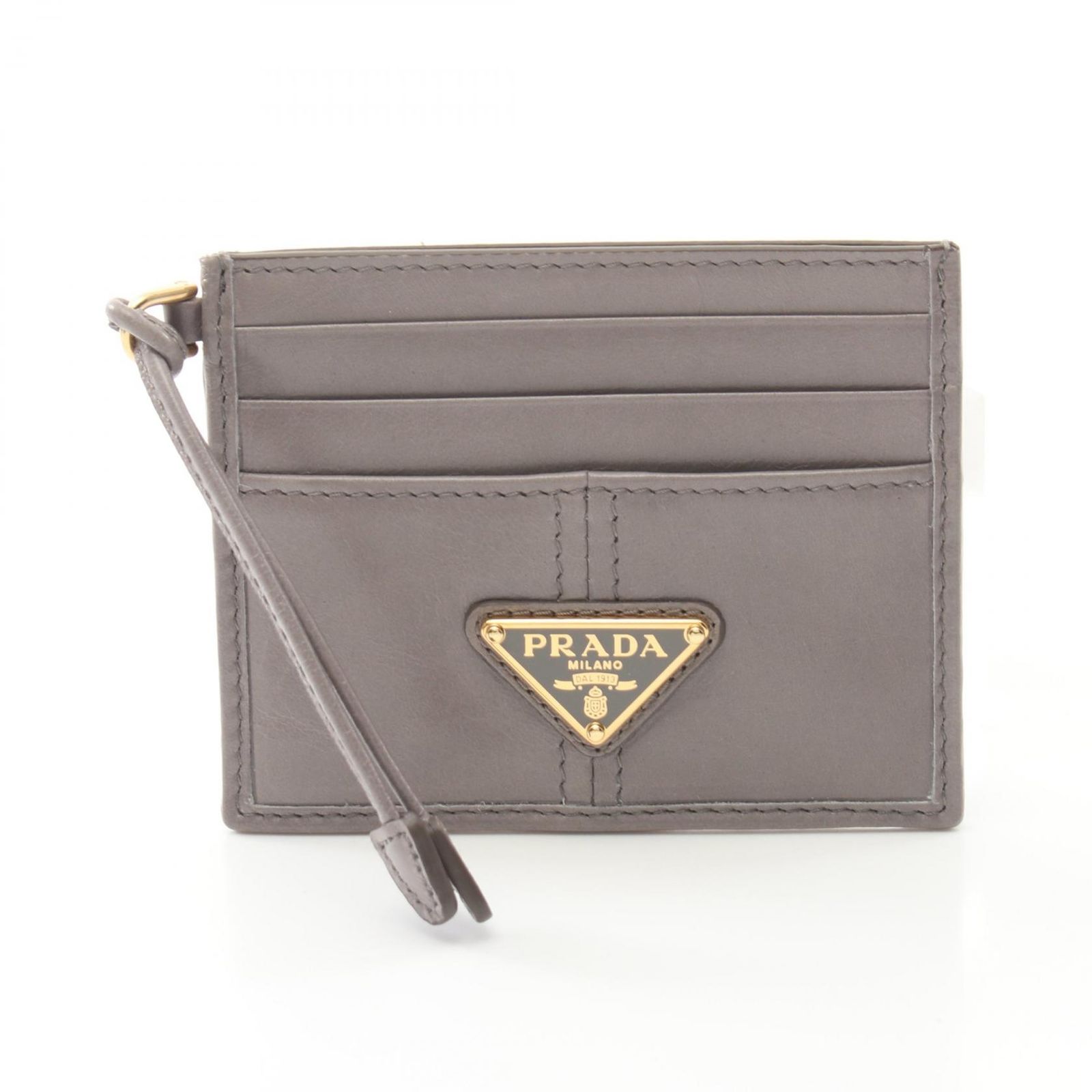 プラダ PRADA カードケース SOFT LUX 1MC0252CYRF0116 グレー レザー  