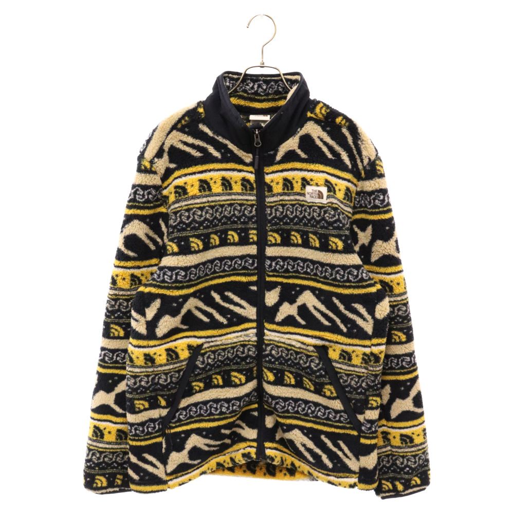 THE NORTH FACE (ザノースフェイス) PRINTED CAMPUSHIRE FULL ZIP プリンテッド キャンプシェア フルジップアップ フリースジャケット イエロー 総柄 NF0A5GMU