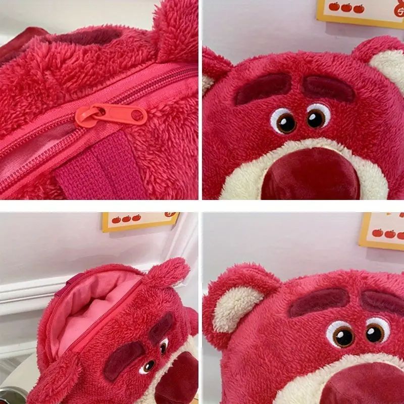 フェイクウール製ベア型バックパック フェイクウール製ベア型バックパック - かわいい抱っこ風デザイン