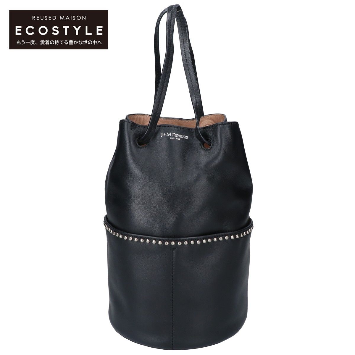 J&M DAVIDSON ミニデイジー ウィズ スタッズ 巾着バッグ ブラック J&M