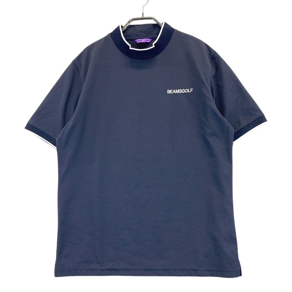 サイズ XL BEAMS GOLF ビームスゴルフ 2025年モデル ハイネック 半袖Tシャツ メッシュ ネイビー系 240101520710 ゴルフウェア メンズ ストスト