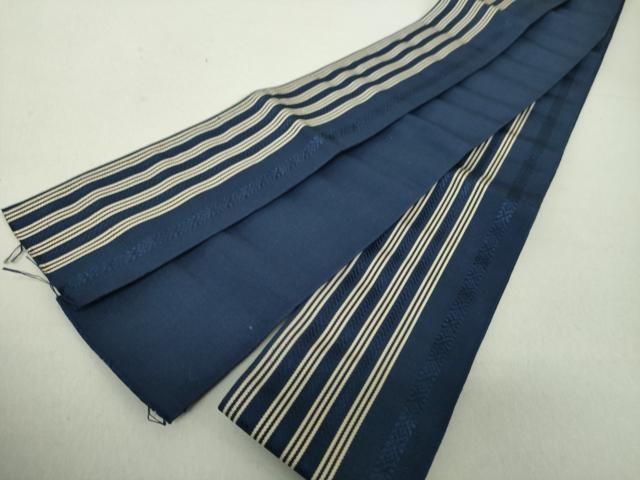 平和屋着物○男性 本場筑前博多織 角帯 間道 正絹 逸品 DAAU5532ps