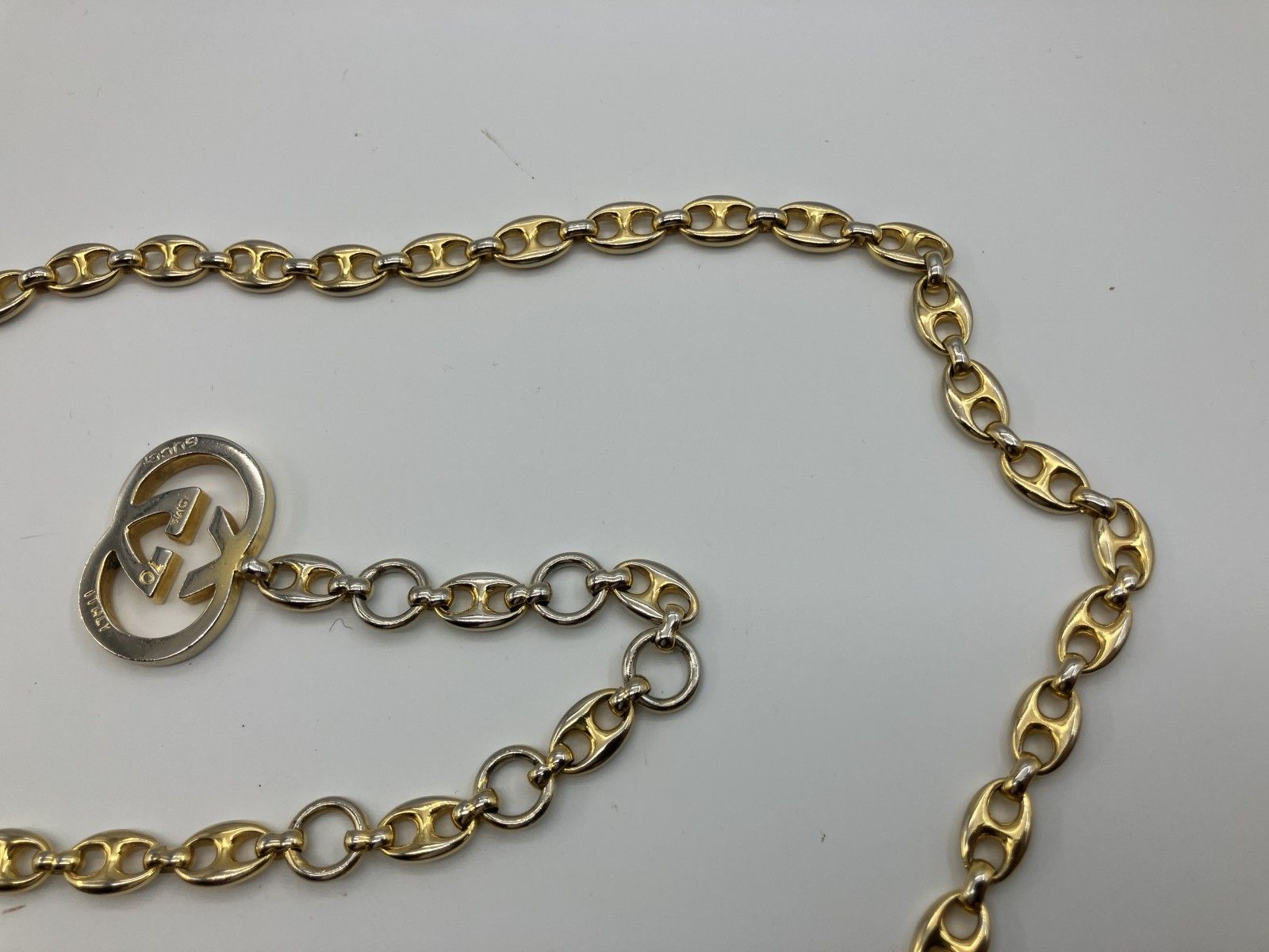 難あり GUCCI チェーンベルト 全長90cm バックル：3.7×2.5cm