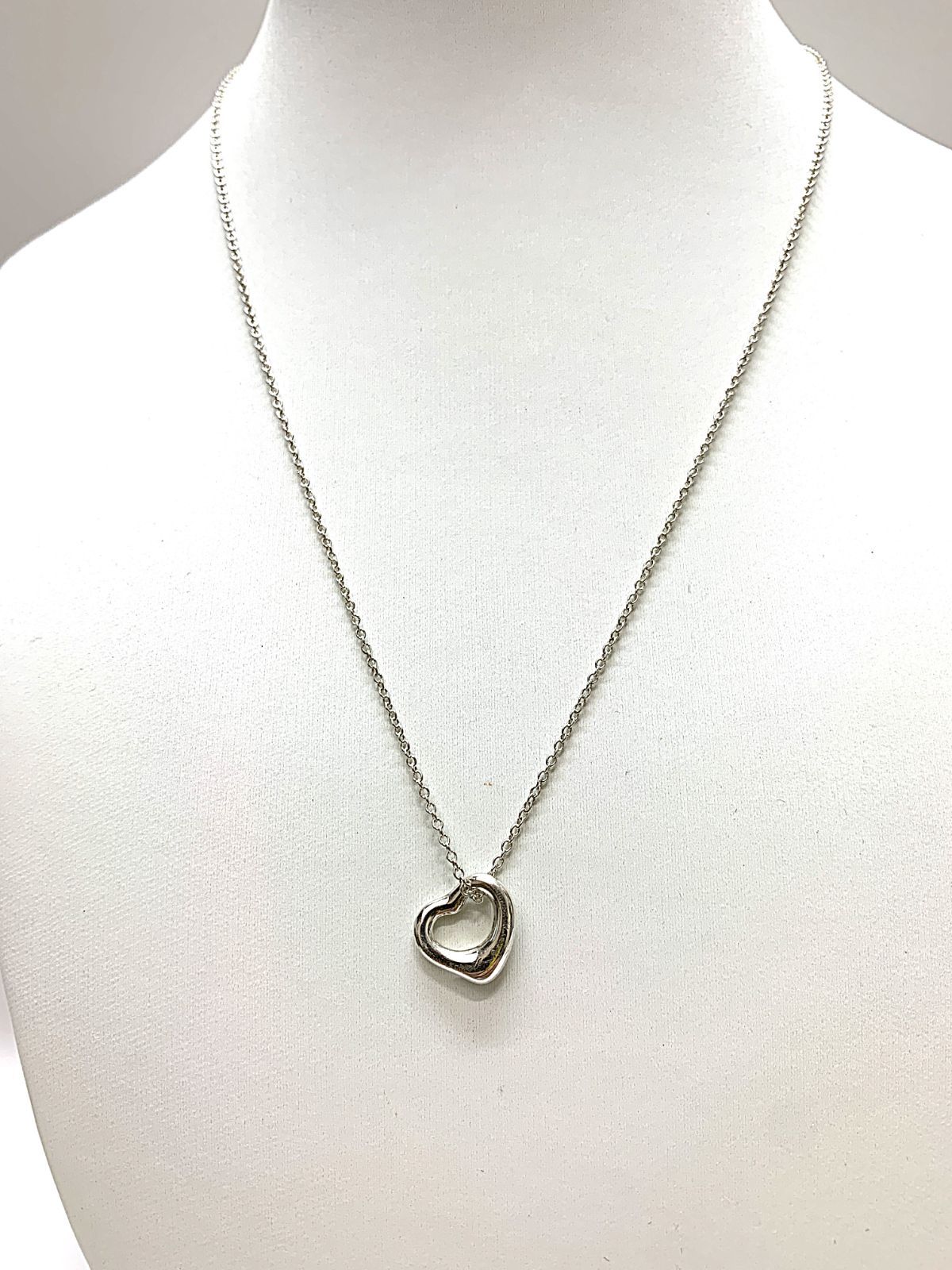 TIFFANY-Co. ティファニー SV925 オープンハート ペンダント ネックレス 40cm 2.1g