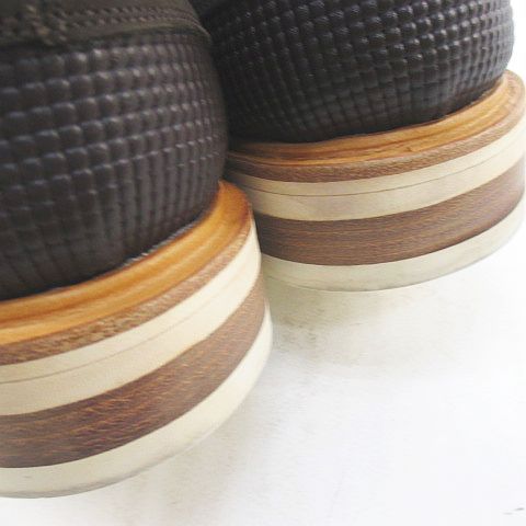 サルヴァトーレフェラガモ Salvatore Ferragamo レースアップシューズ トラメッザ 8.5 EE ブラウン 茶系 レザー スエード イタリア製