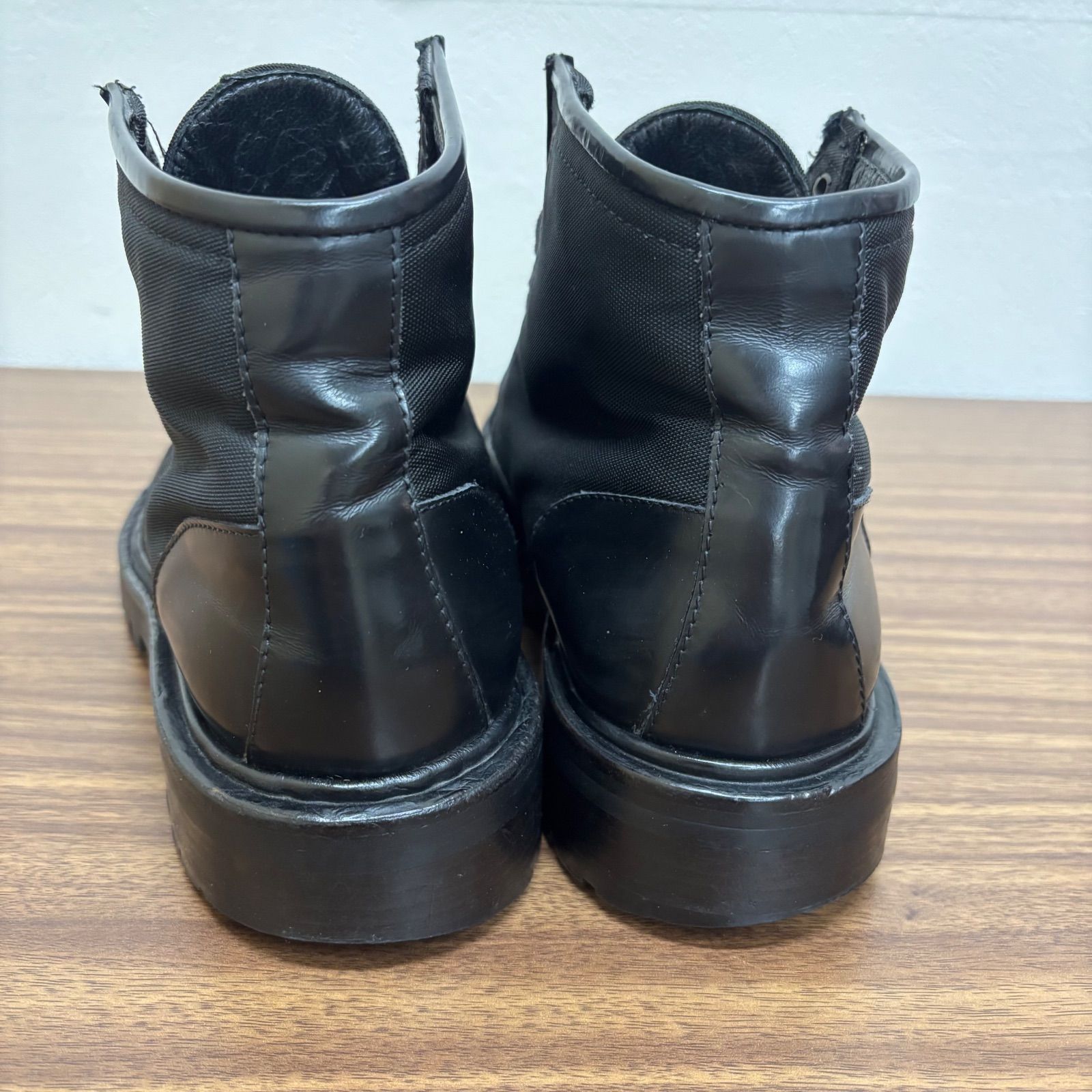 b)GUCCI グッチ トレッキング ブーツ ブラック約26.0cm 114 0152 表記