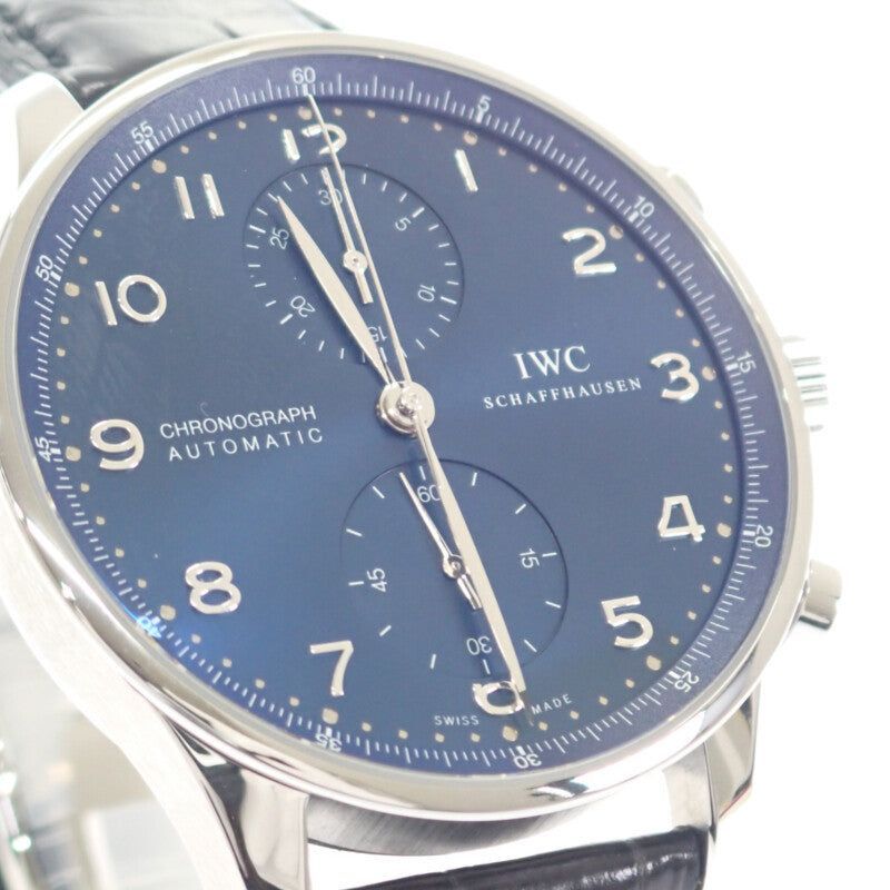 iwc腕時計 IWC SCHAFFHAUSEN ポルトギーゼ 青針 IW371417 中古 メンズ