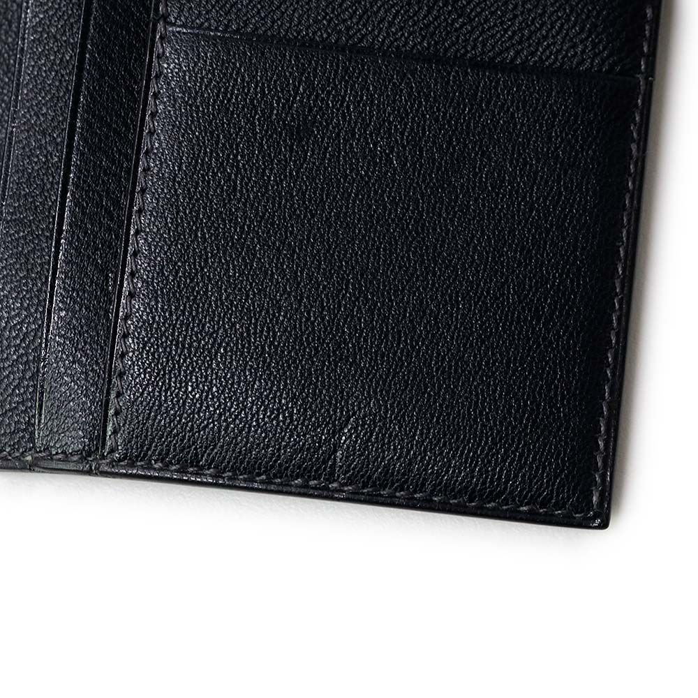【極美品】HERMES エルメス　べアンクラシック　ブルー　◯X刻　ゴールド金具 エルメス ベアン クラシック 二つ折り長財布 ポロサス エキゾチック