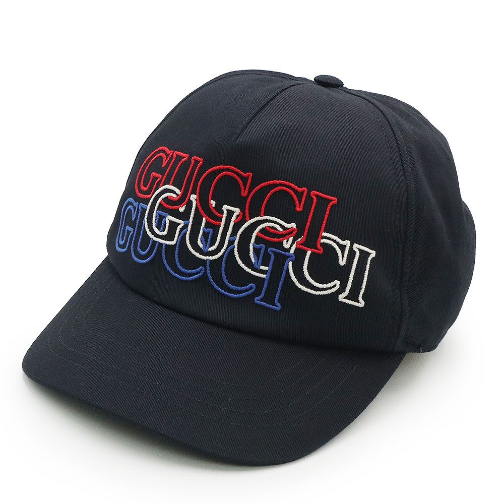 お値下げ！美品　GUCCI  エンプロイダリーベースボールキャップ グッチ エンブロイダリー ロゴ ベースボール キャップ 帽子 L