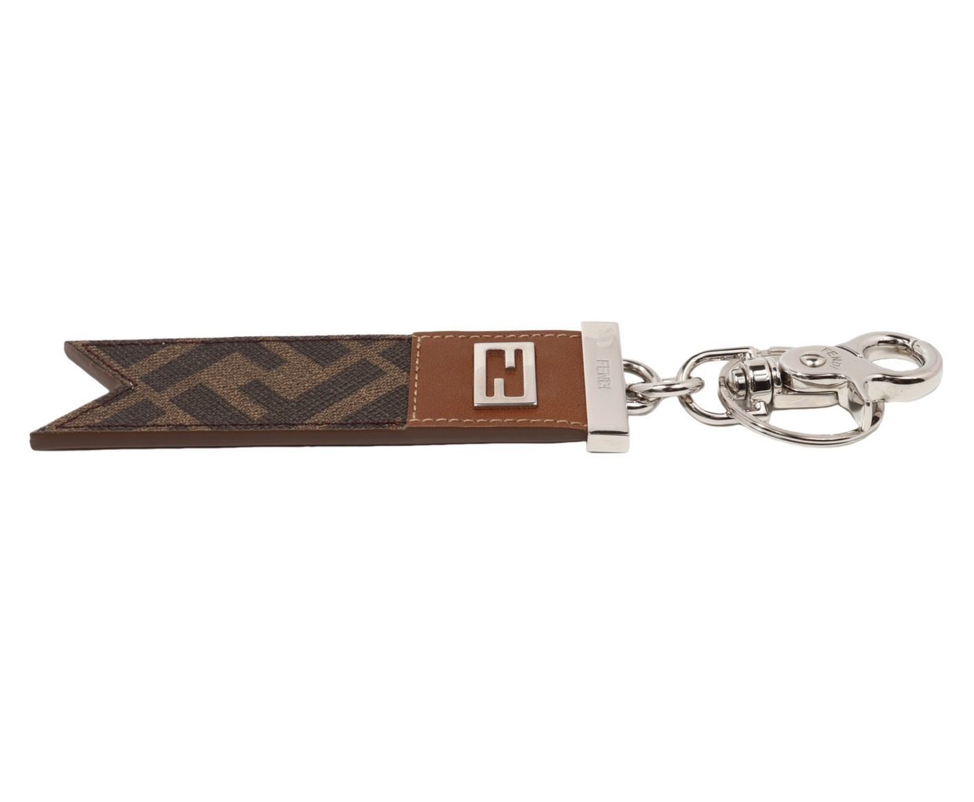P5 超美品　FENDI　フェンディ　ズッカ　キーホルダー FENDI フェンディ ズッカ レザー FFモチーフ キーリング