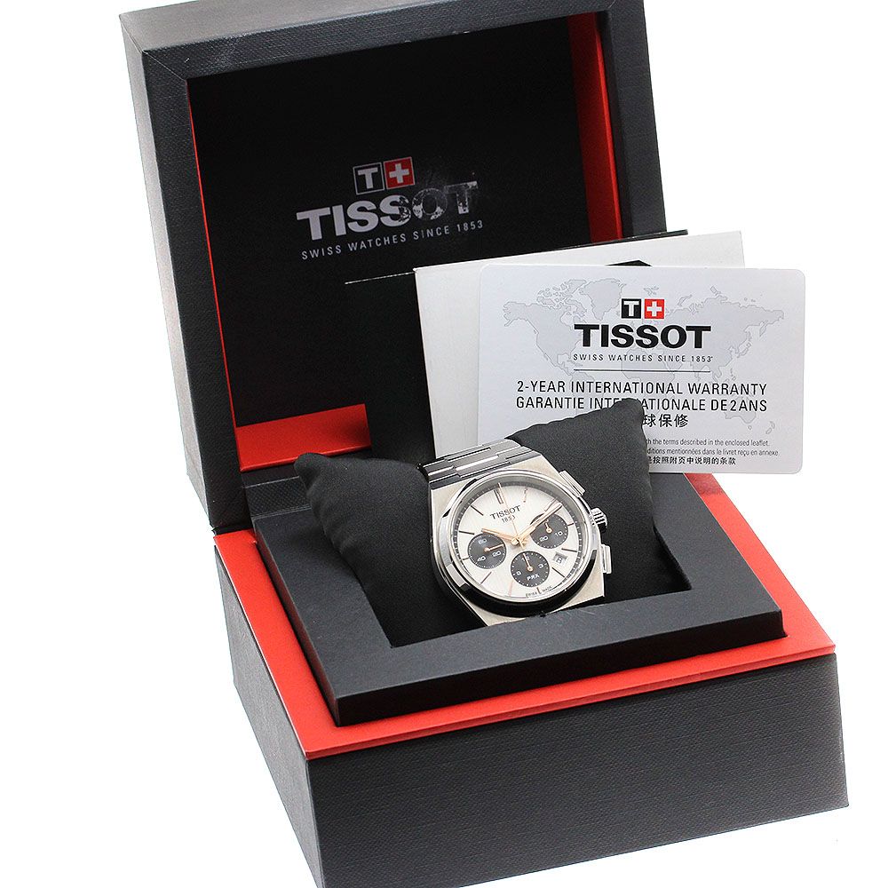 ティソ TISSOT T137.427.11.011.00 PRX クロノグラフ デイト 自動巻き メンズ 内箱 保証書付き_911349