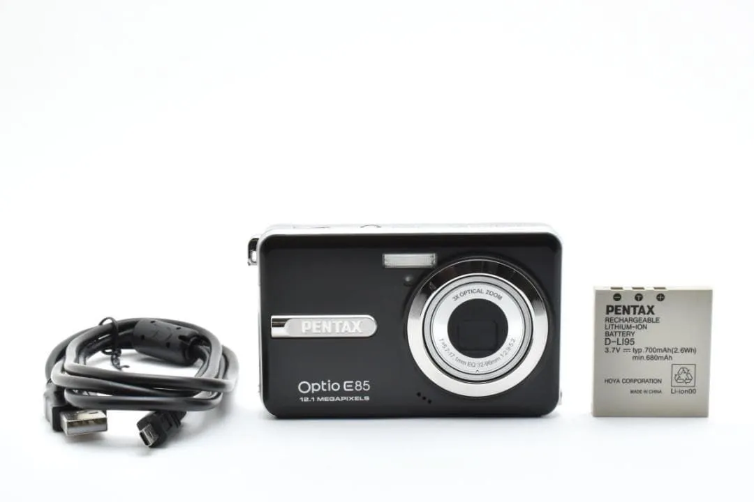 PENTAX デジタルカメラOptio E85 ブラック　美品 ペンタックス PENTAX Optio E85 ブラック 光学3倍ズーム 1210万
